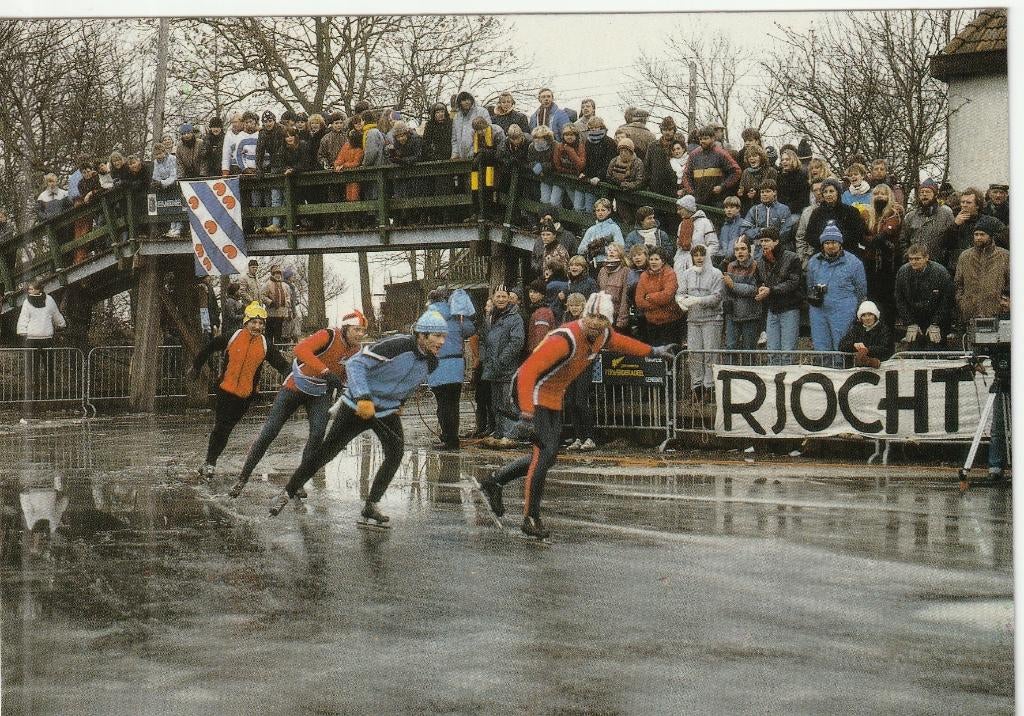 Ansichtkaart 13e Elfstedentocht 21 feb 1985 Bartlehiem, Ophalen of Verzenden, 1980 tot heden, Ongelopen, Sport en Spel