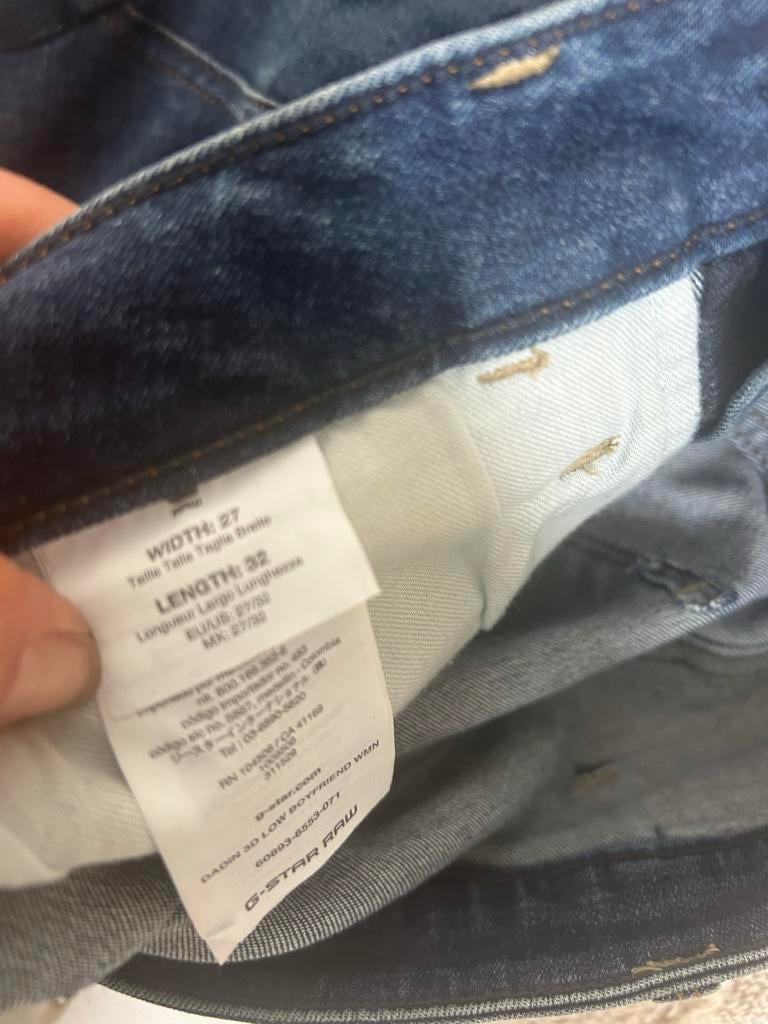 G-Star damesjeans low boyfriend W27 L32, Kleding | Dames, Spijkerbroeken en Jeans, Verzenden, Gedragen, Blauw, W27 (confectie 34) of kleiner