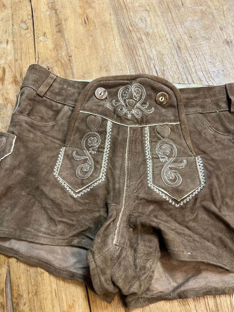 Dames Lederhosen mt 38, Kleding | Dames, Maat 38/40 (M), Bruin, Djt@dejuistetoon.eu, Ophalen of Verzenden