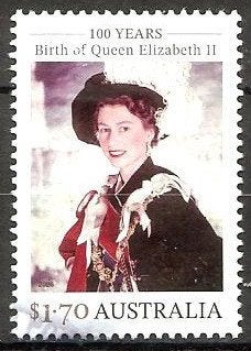 649 Australië 2026 100th Birthday of the Queen, Verzenden, Gestempeld