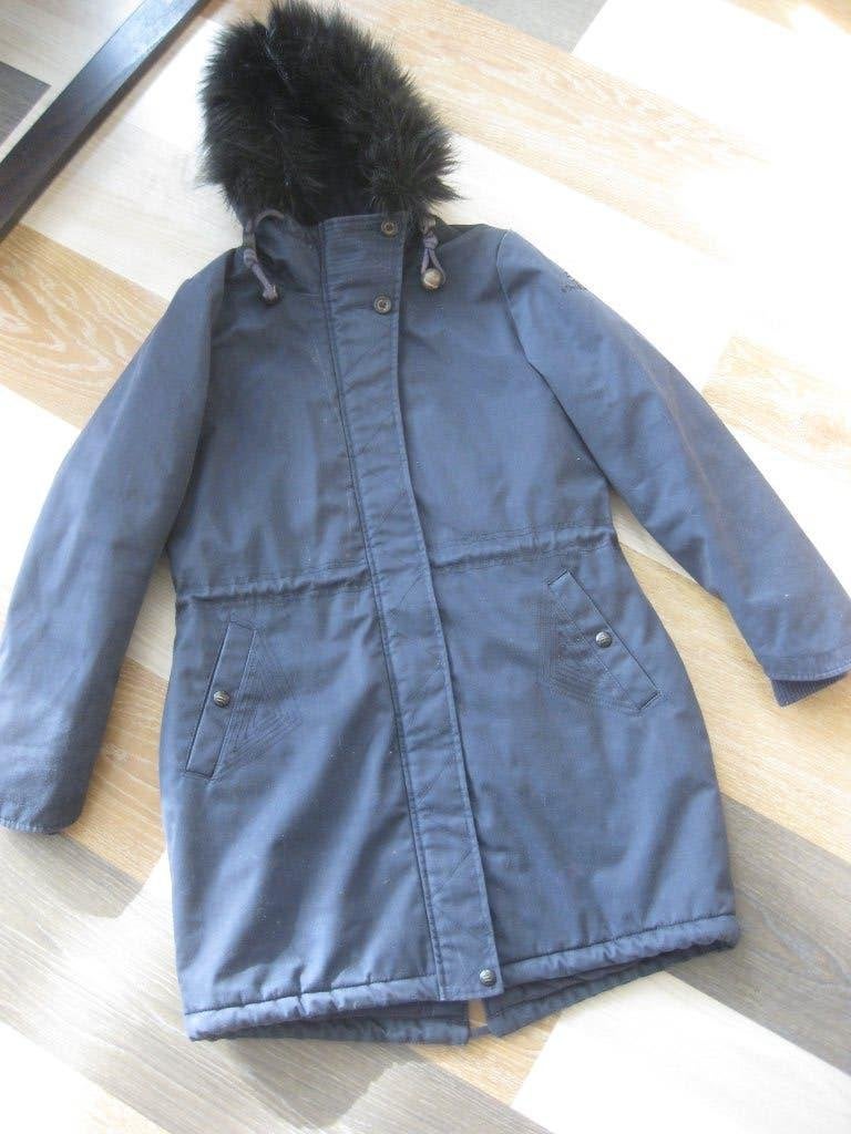 Dreimaster Parka winterjas met fleecevoering - Maat L, Dreimaster, Blauw, Maat 42/44 (L), Ophalen of Verzenden