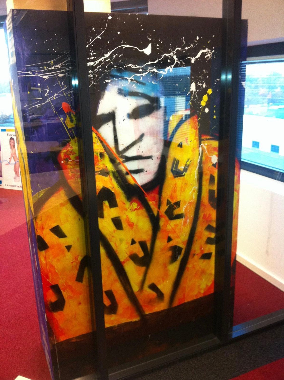 Herman Brood - beschilderde kast - kantoor, Antiek en Kunst, Ophalen