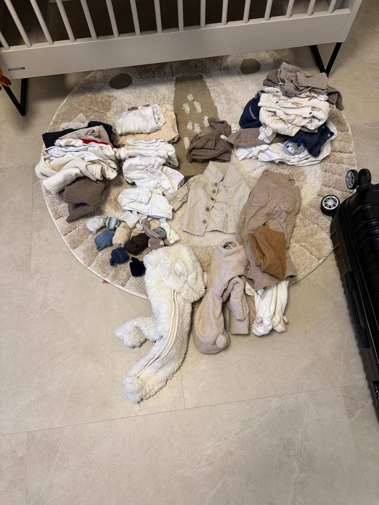 Partij babykleding maat 50/56 - H&M en Babypark, Ophalen of Verzenden, Zo goed als nieuw, Maat 50