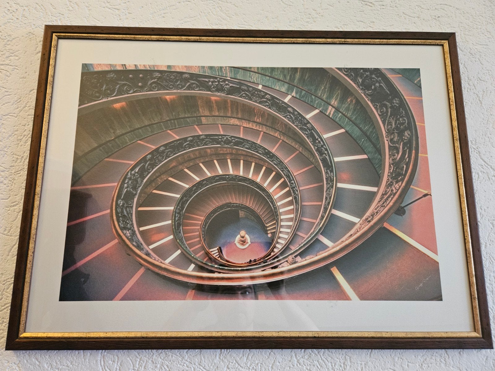 Ingelijste foto Spiraal Trap, Huis en Inrichting, Ophalen, 50 – 75, Gebruikt, Foto of Poster