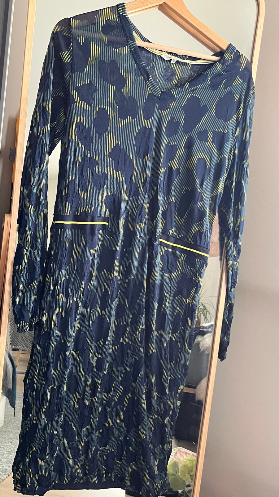 Sandwich jurkje met onderjurkje, maat M, Maat 38/40 (M), Blauw, Ophalen of Verzenden, Knielengte