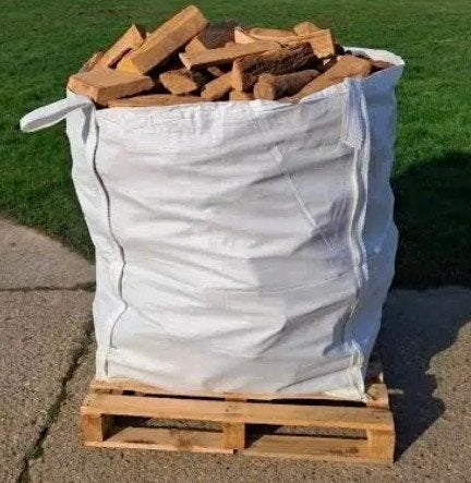 Grote zak met haardhout blokken, Tuin en Terras, Haardhout, 6 m³ of meer, Ophalen, Overige houtsoorten, Blokken