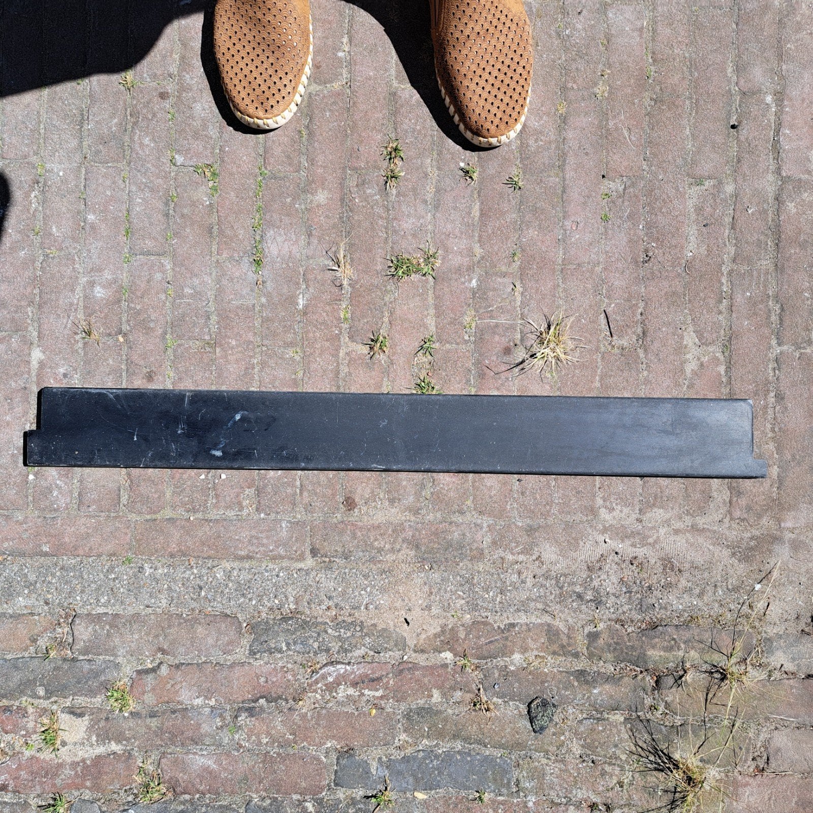 Mooie hardstenen deurdorpel - gepolijst en schoon, Ophalen, Gebruikt, Binnendeur