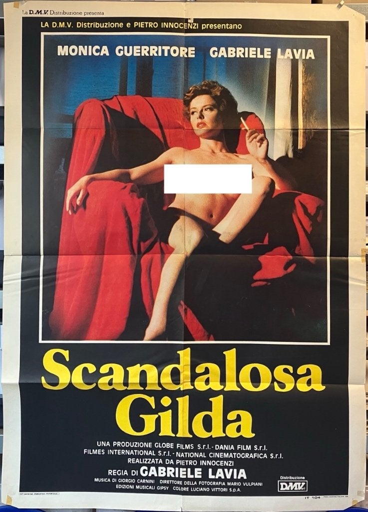 Scandalosa Gilda (1985) - Originele filmposter, Ophalen of Verzenden, Gebruikt, A1 t/m A3, Film en Tv