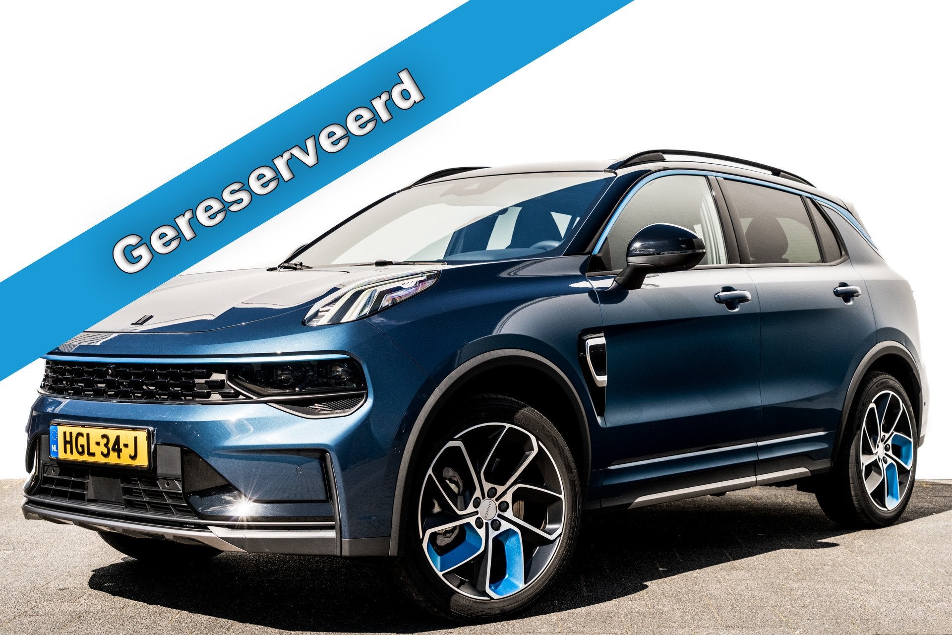 Lynk & Co 01 1.5 Plug-in Hybrid 262 Pk I Zwarte hemel I Pano, Auto's, Stof, Met garantie (alle), Blauw, Bedrijf