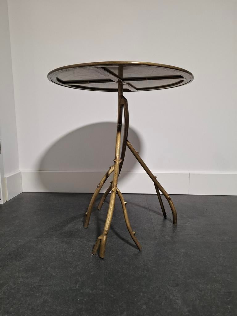 Prachtige massieve tafel melting pot., Ophalen, Minder dan 55 cm, Gebruikt, Rond