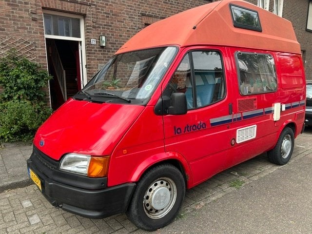 Camperbusje Ford Transit 1994 Rood, Auto's, Ford, Particulier, Transit, Diesel, Overige carrosserieën, Handgeschakeld, Geïmporteerd