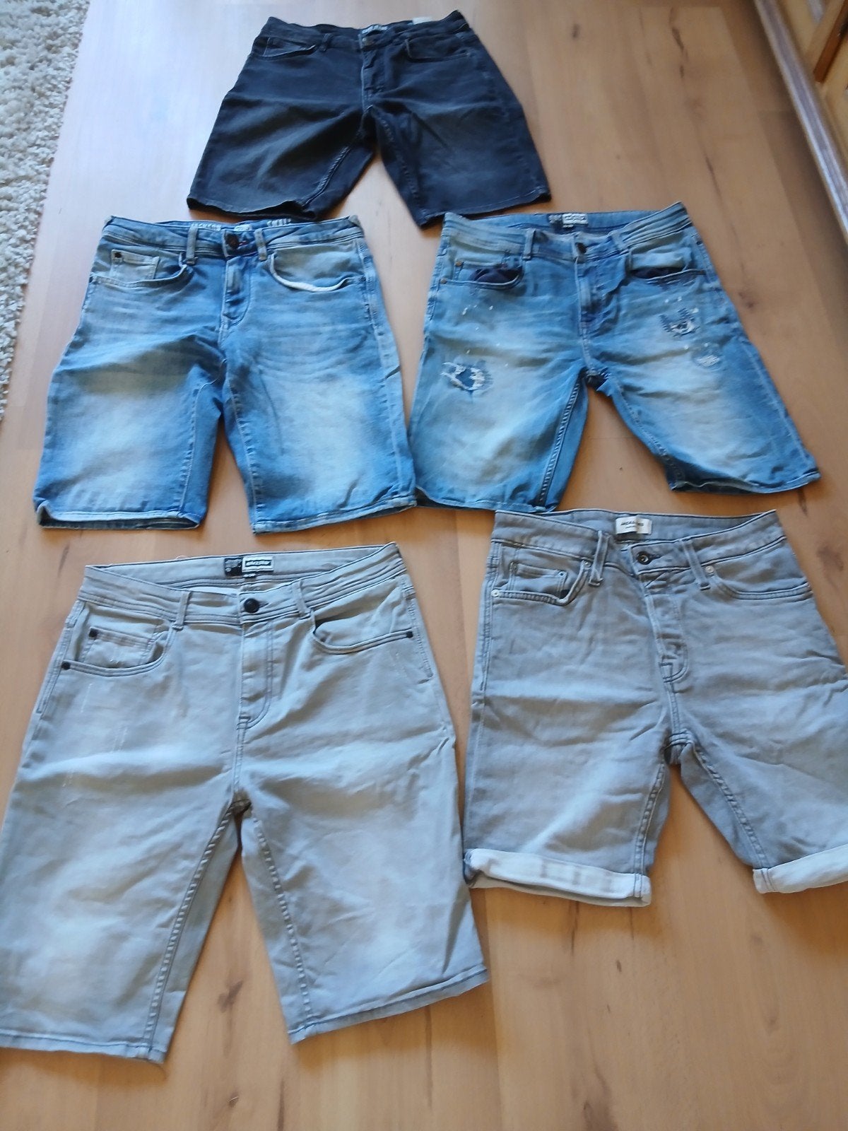 pakket 5 korte broeken jongen maat 176 of s, Ophalen of Verzenden, Gebruikt, Maat 176
