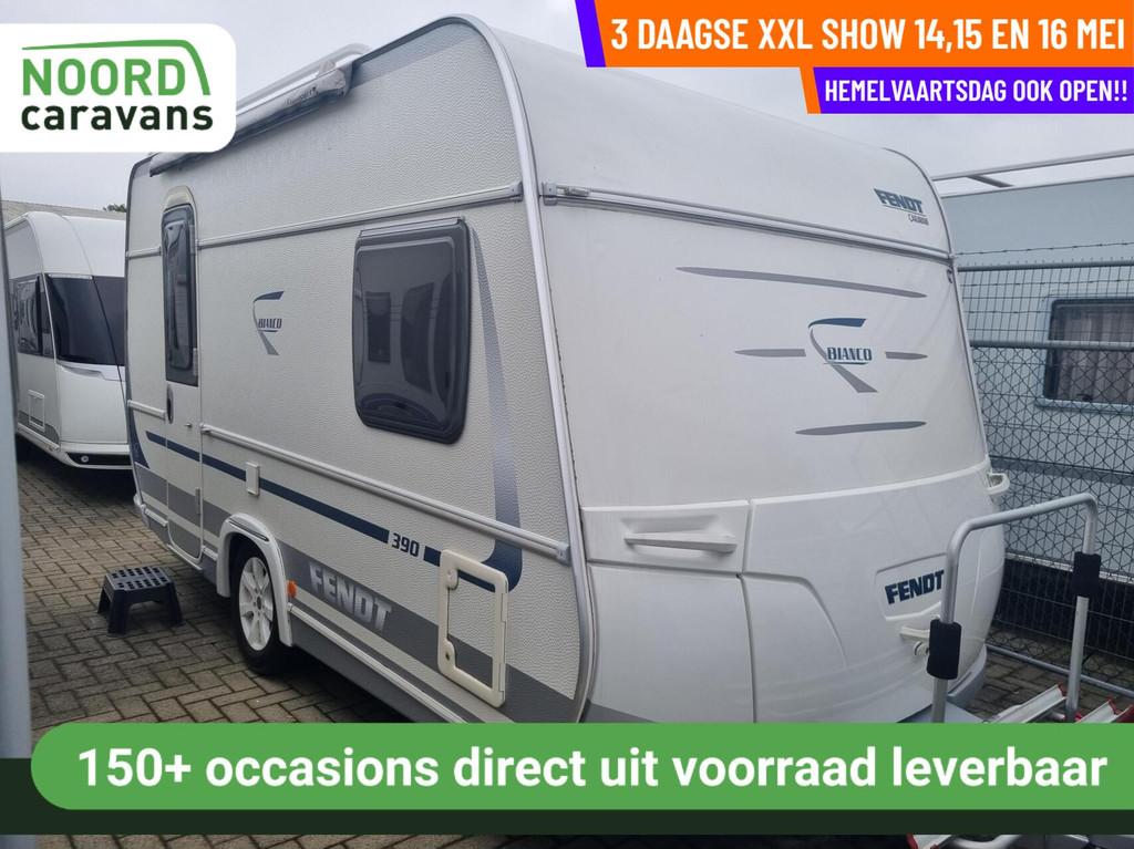 Fendt bianco 390 MOVER + VOORTENT + ZAKLUIFEL + FRANSBED, Caravans en Kamperen, Caravans, 750 - 1000 kg, Fendt, 5 tot 6 meter