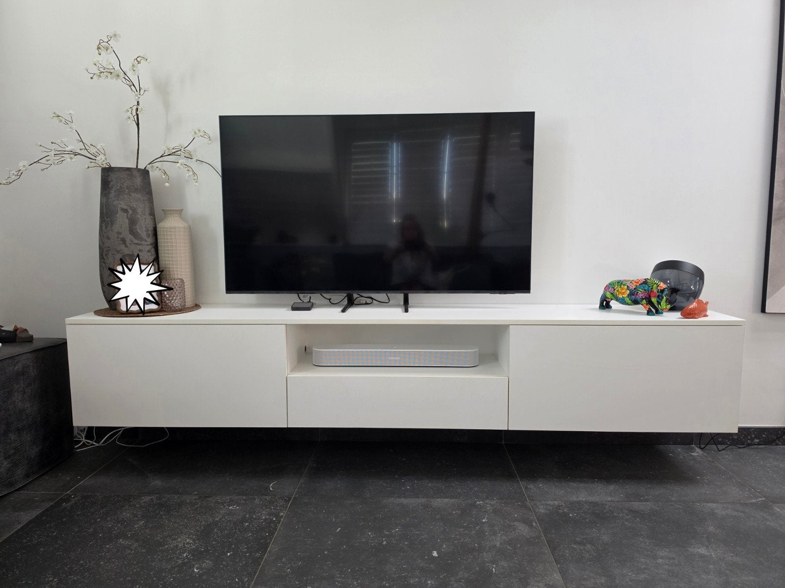 Tv-meubel, op maat gemaakt 240x40x40, Huis en Inrichting, Ophalen, Gebruikt, 200 cm of meer, Minder dan 100 cm