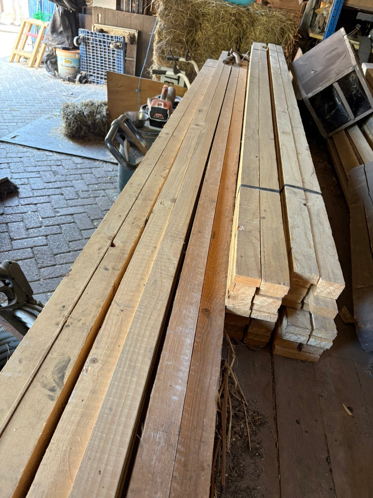 Te koop vuren laten stroken panlatten stellatten  20 x48, Ophalen, Minder dan 25 mm, Zo goed als nieuw, Plank