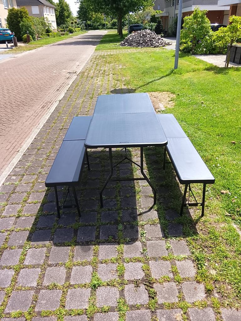 Tillvex Uitklapbare Tafel met Bankjes - Nieuw, Overige materialen, Tillvex, Onbekend, Nieuw
