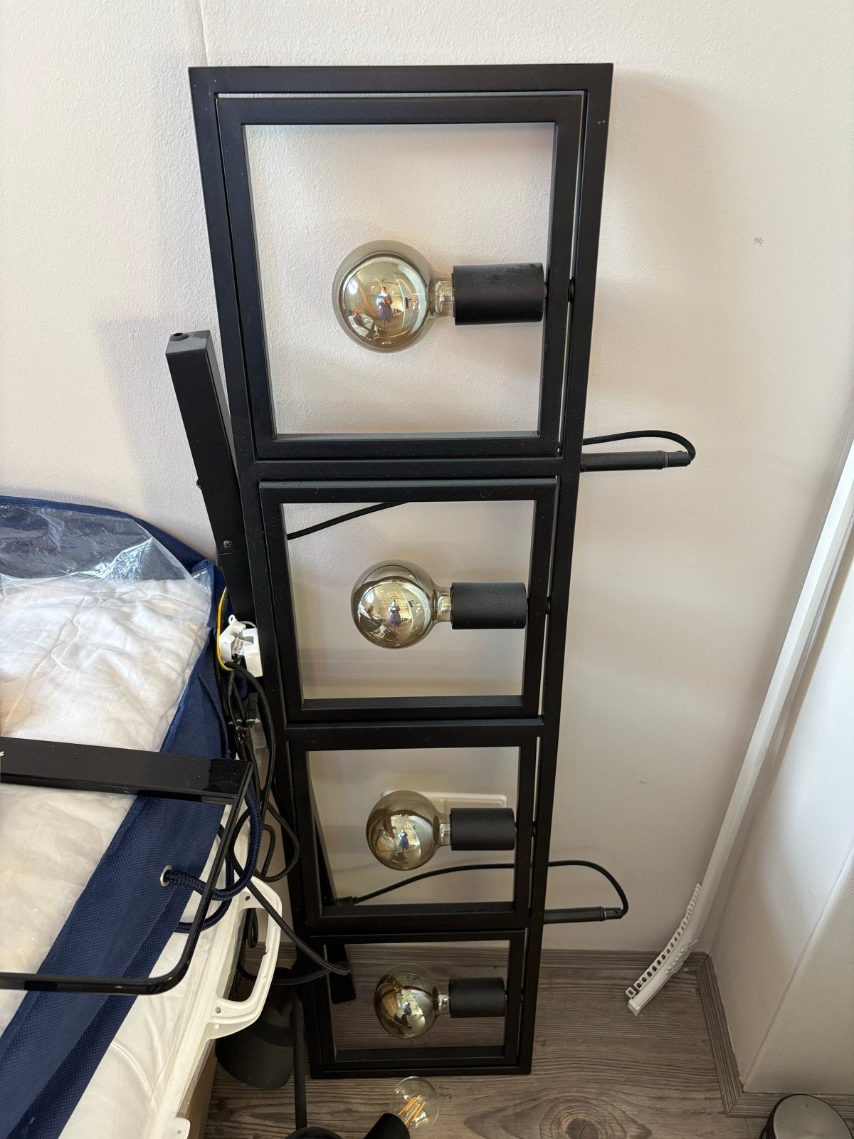Zwarte hanglamp, Ophalen of Verzenden, Zo goed als nieuw, Metaal, E27 (groot)