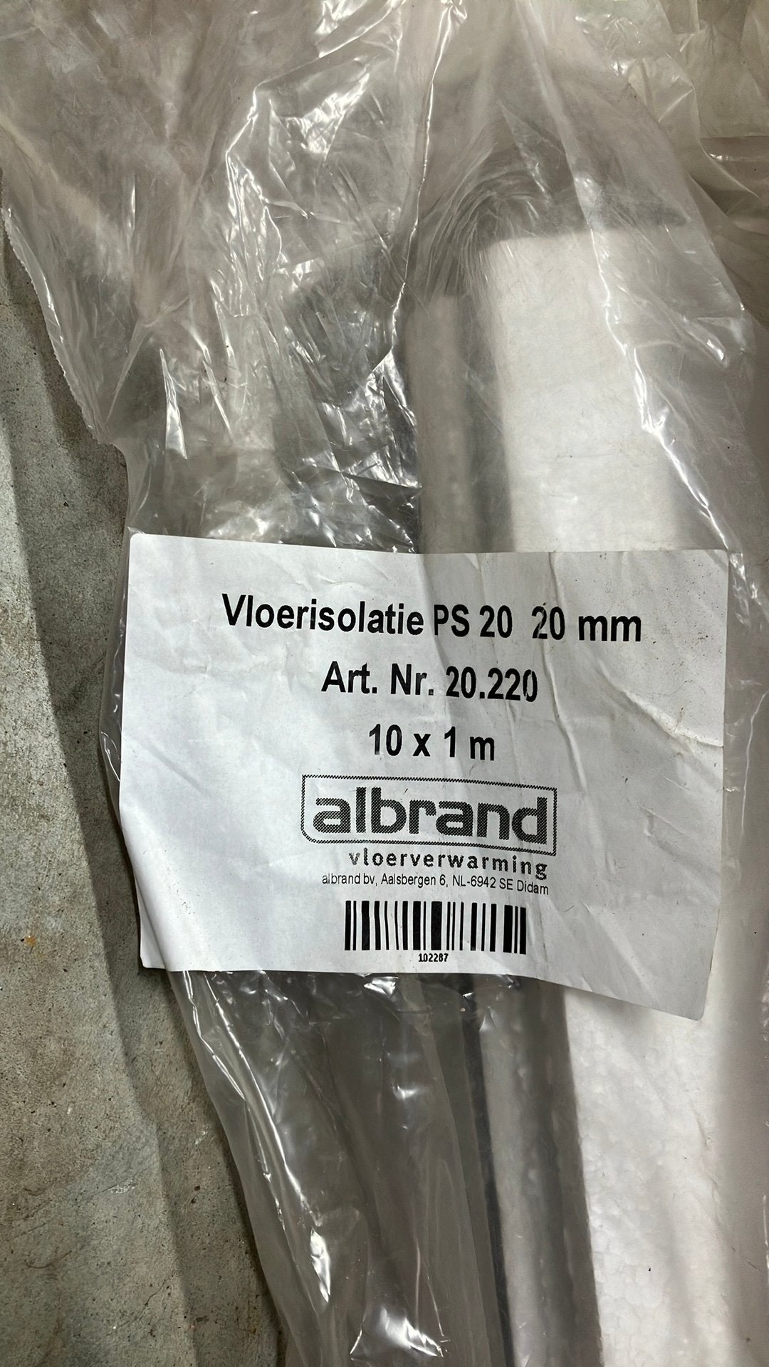 Albrand vloerisolatie, Doe-het-zelf en Verbouw, Ophalen, Nieuw, Minder dan 5 m², Overige typen