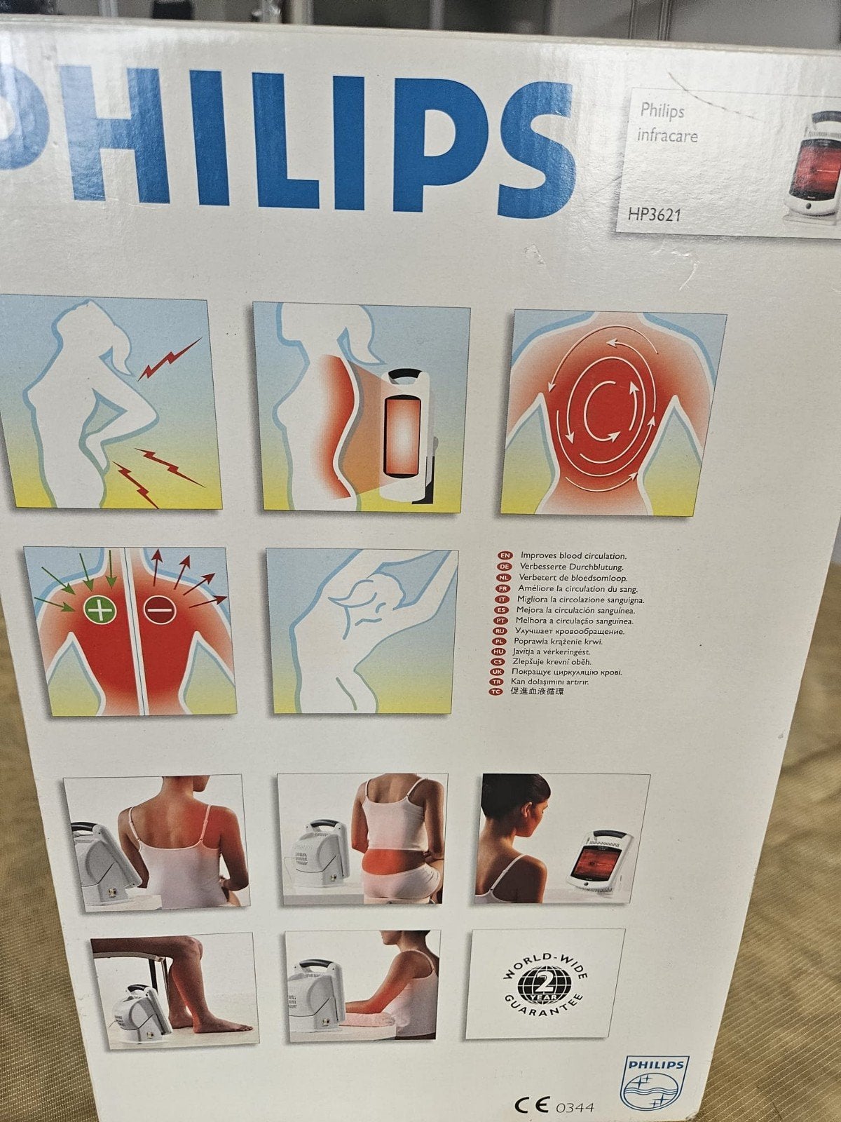 Philips Infracare HP3621 Warmtelamp, Ophalen of Verzenden, Zo goed als nieuw, Overige typen