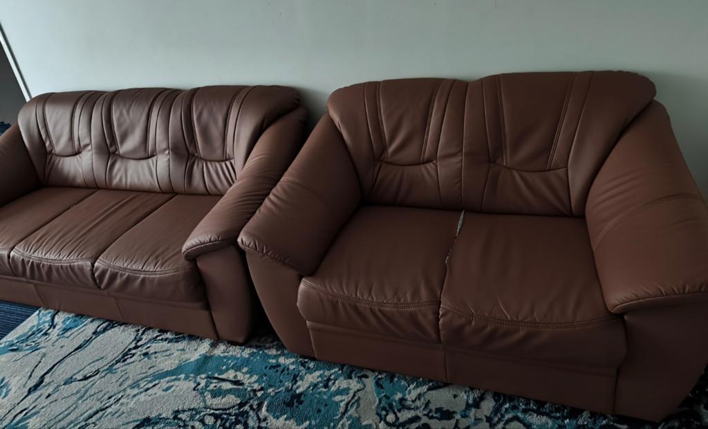 Complete meubelset: banken, tafels en stoelen €100, Ophalen, Gebruikt, Overige maten, 300 cm of meer