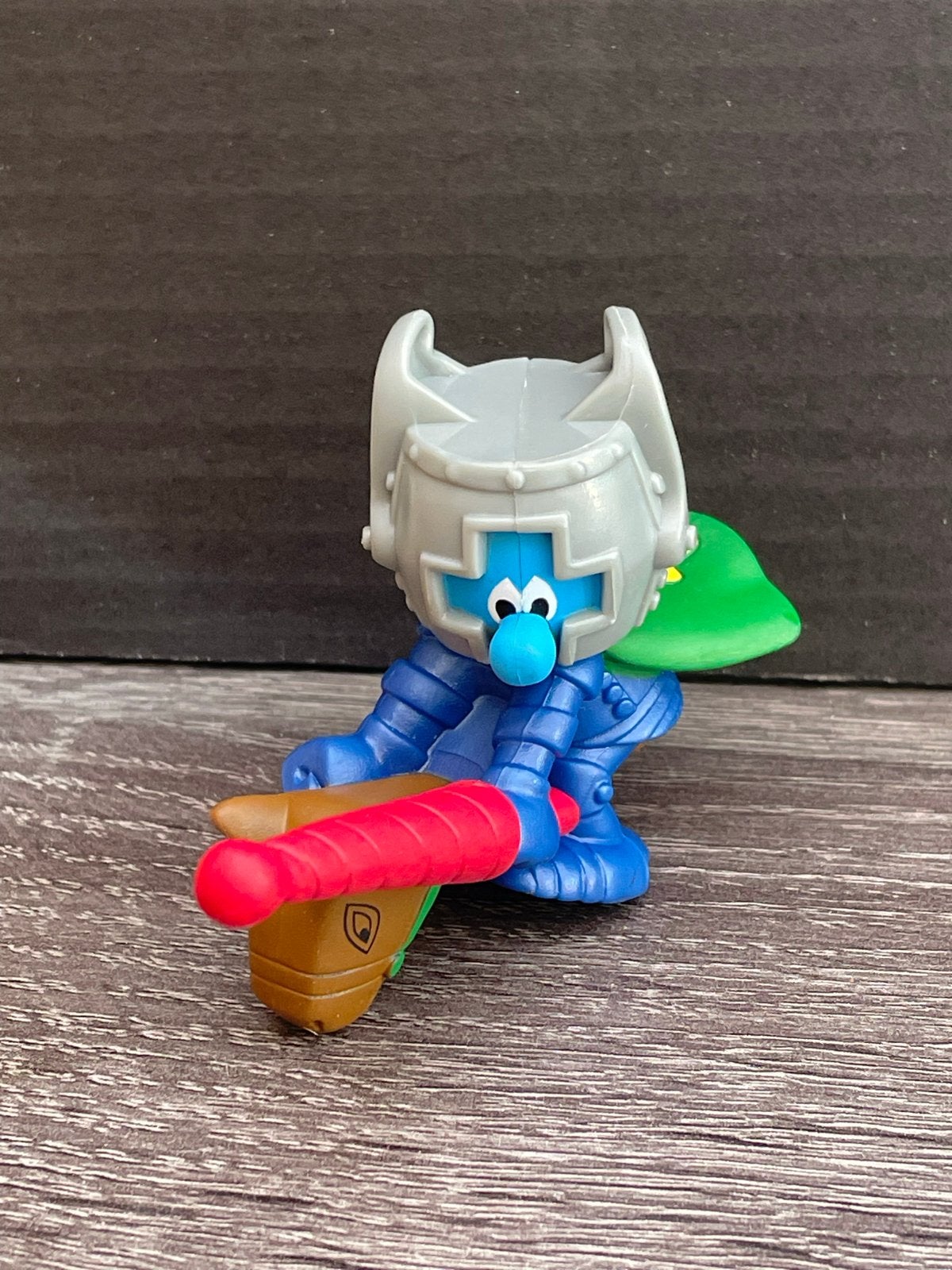 Smurf ridder op paardje - Schleich figuur, Ophalen of Verzenden, Gebruikt, Overige Smurfen, Poppetje, Figuurtje of Knuffel