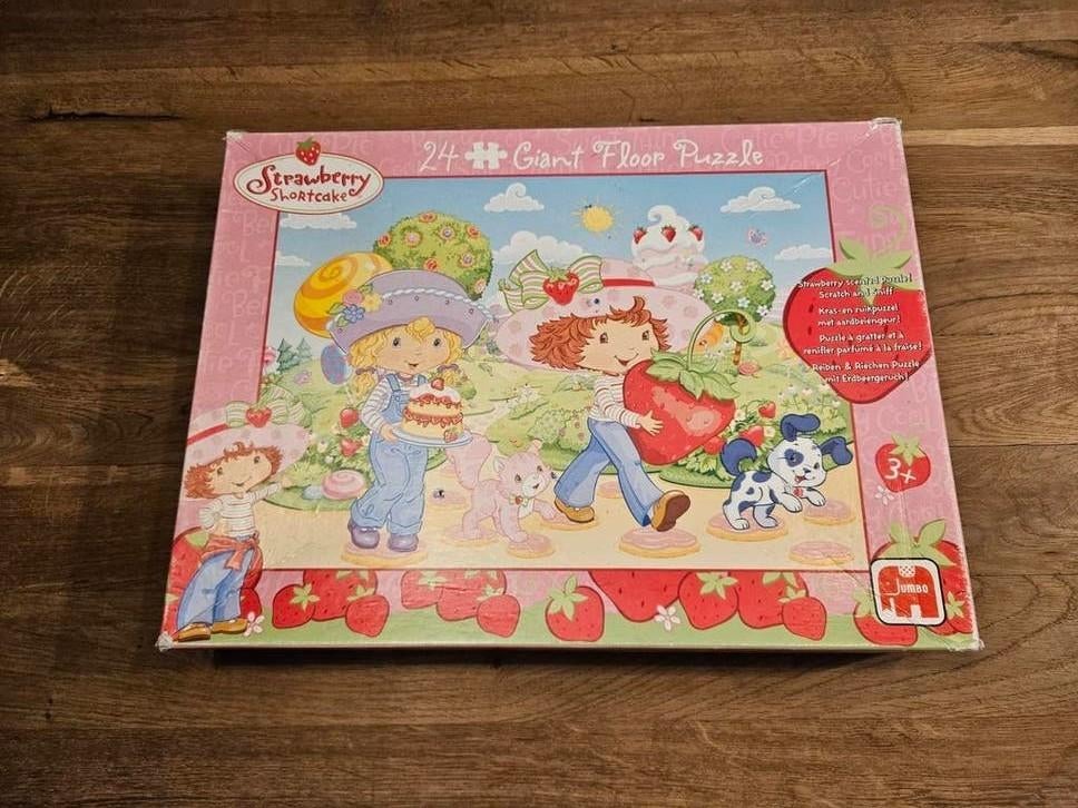 Vintage Strawberry Shortcake Puzzel 24 stukjes, Ophalen of Verzenden, 10 tot 50 stukjes, Gebruikt, 4 tot 6 jaar