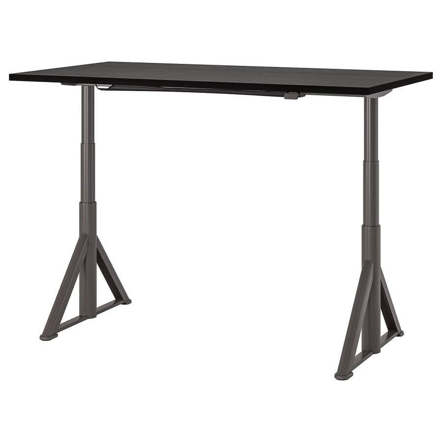 IDÅSEN zit-sta bureau, verstellbaar, zwart, 160x80cm, Ophalen, 160 cm, Hout, Zo goed als nieuw