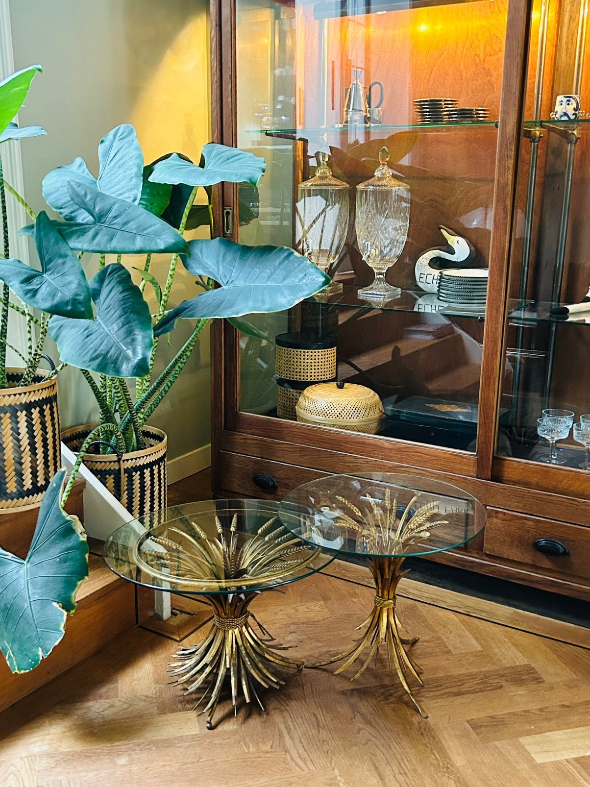 Originele vintage Coco Chanel sheaf of wheat coffee tables, Ophalen of Verzenden