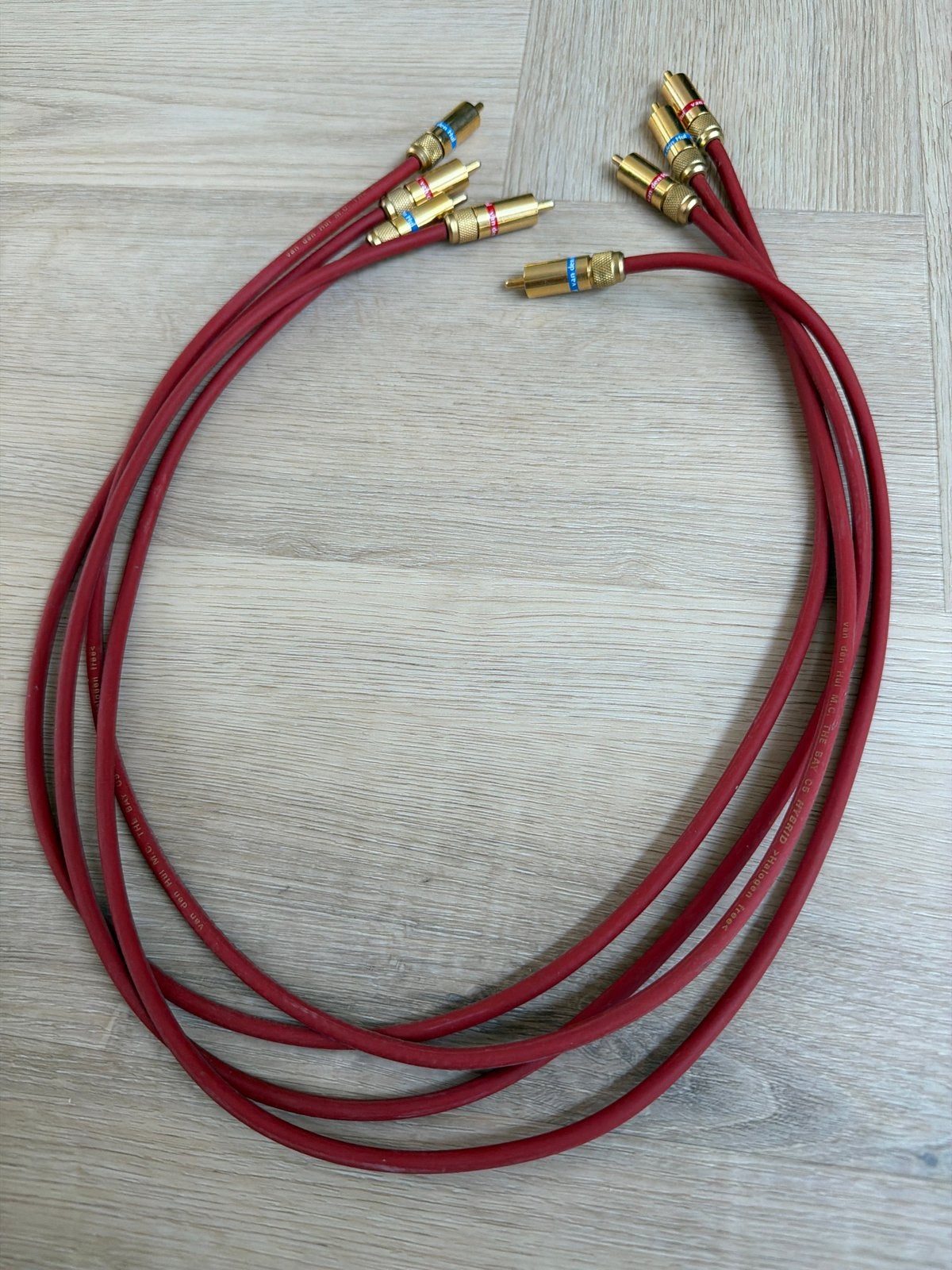 Van den Hul M.C. The Bay C5 Hybrid interlink 2x2 - 80cm, Ophalen of Verzenden, Zo goed als nieuw, Minder dan 2 meter, Interlink-kabel