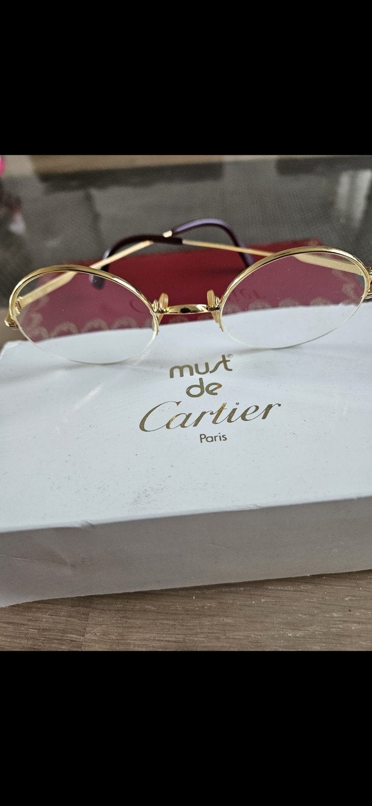 Cartier mayfair bril /47/22/origineel/22 k goud/ronde glazen, Ophalen of Verzenden, Zo goed als nieuw