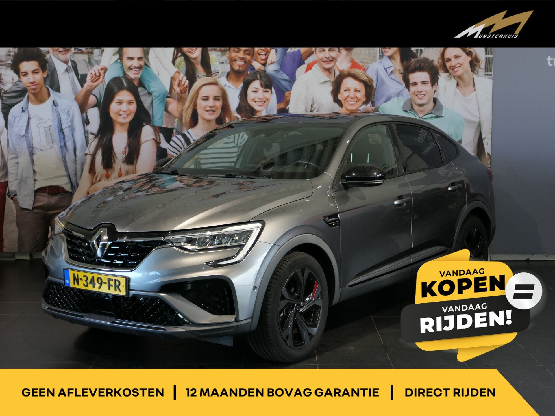 Renault Arkana 1.6 E-Tech Hybrid 145 R.S. Line - Occasion Le, Auto's, Renault, Arkana, Gebruikt, Origineel Nederlands, 760 kg