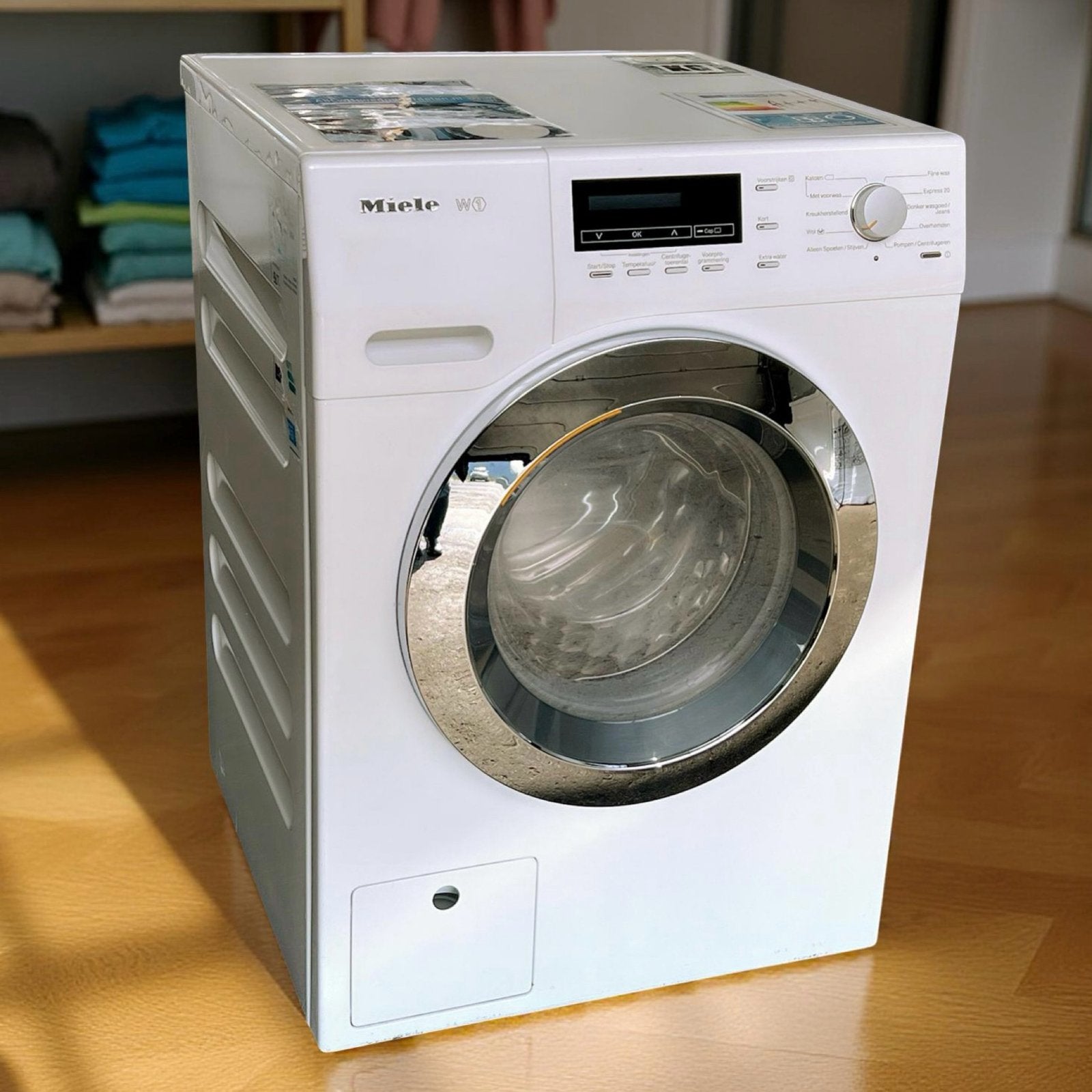 Wasmachine MIELE W1 8kg 1600t Geëmailleerd Front CapDose, M, Ophalen of Verzenden, Zo goed als nieuw, M