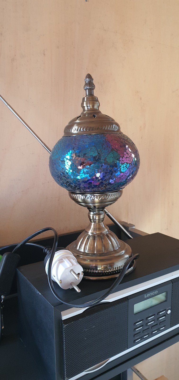 Mozaiek lamp, Ophalen