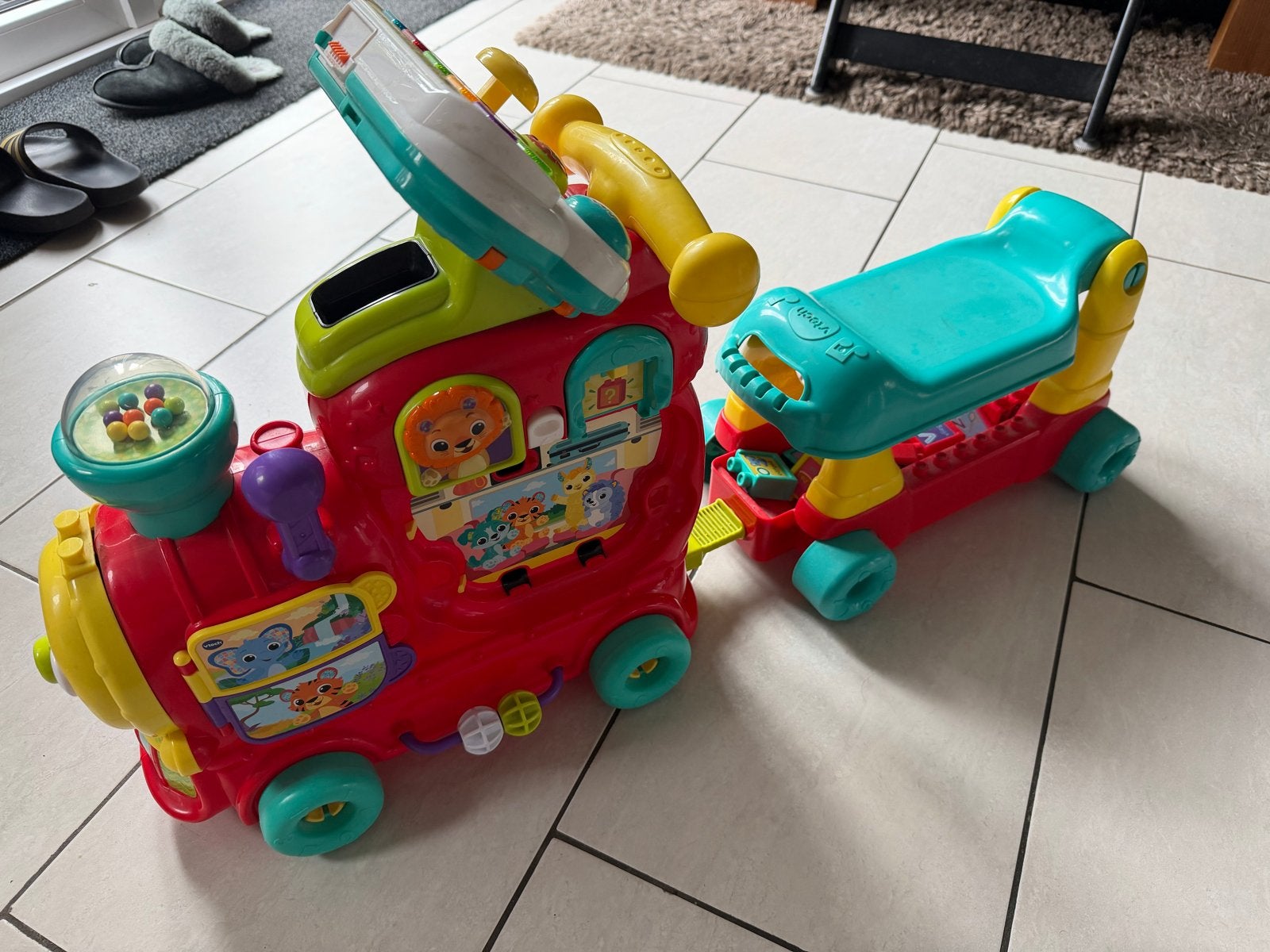 VTech Rijd & Leer Letterlocomotief - Zo goed als nieuw, Ophalen of Verzenden, Zo goed als nieuw, Taal en Lezen, Met licht