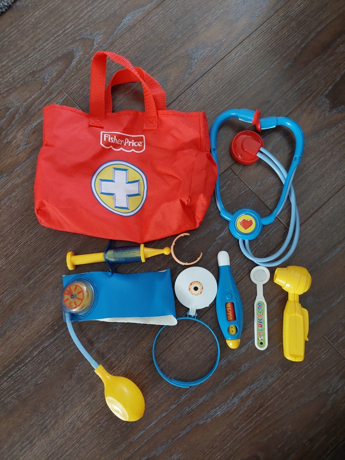 Fisher Price speelset dokters tas set, Ophalen of Verzenden, Gebruikt, Speelset, Met geluid