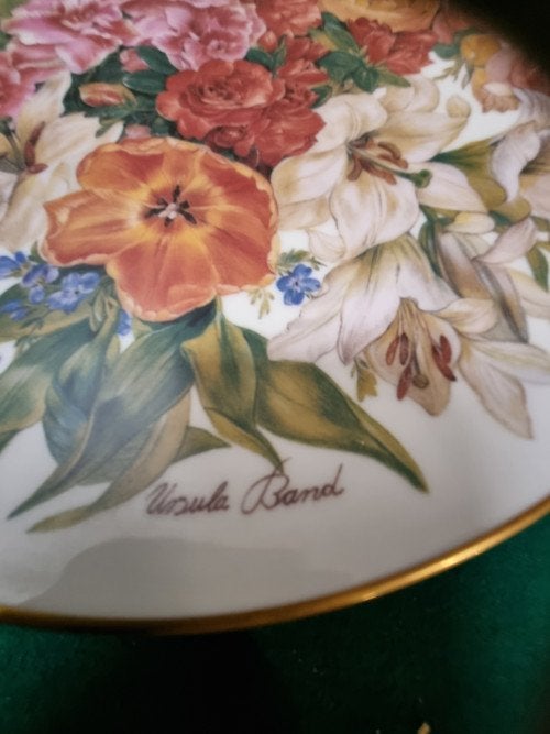 wandbord met bloemendecor ursula band, Ophalen of Verzenden