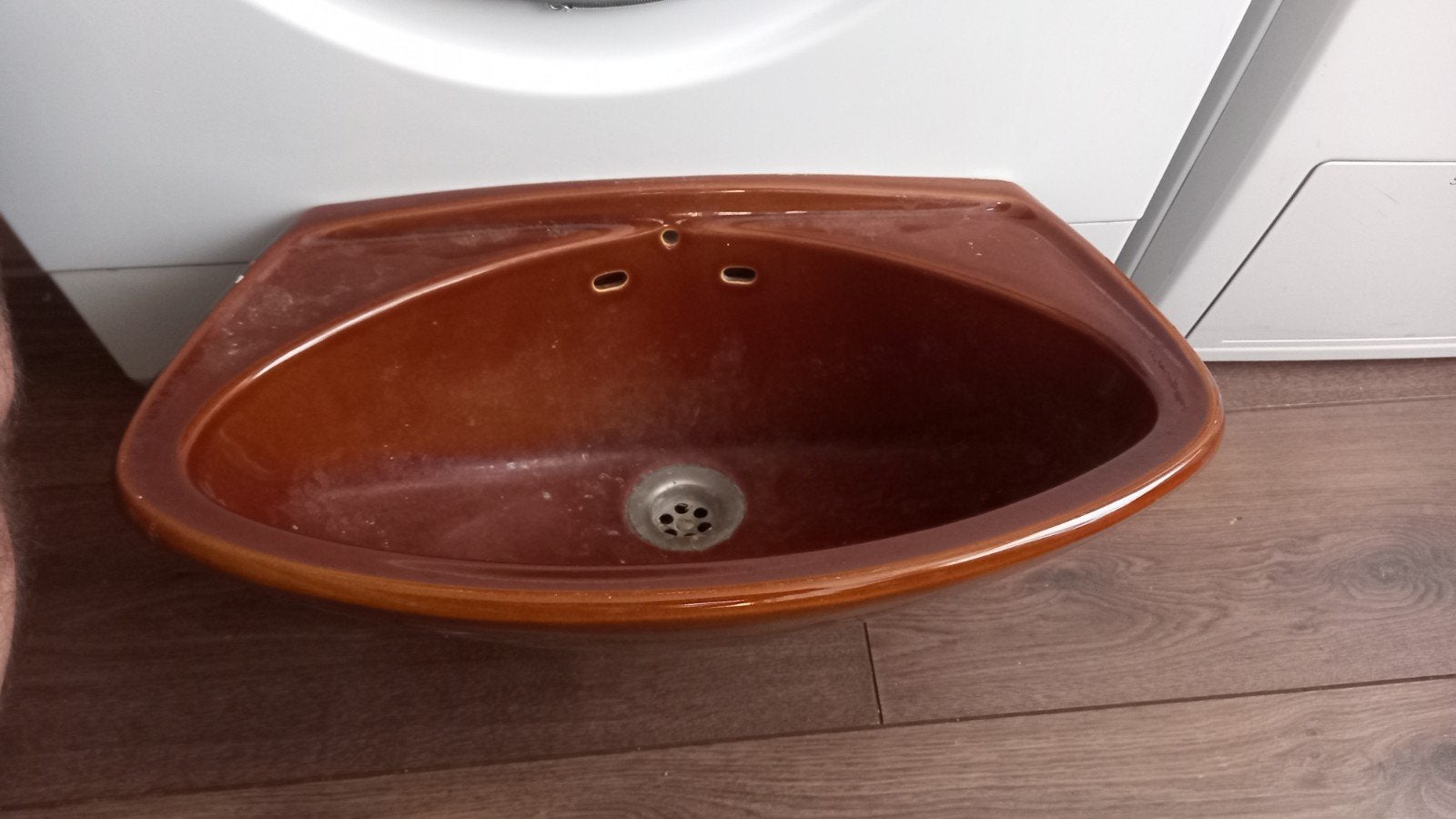 Antieke wasbak, Tuin en Terras, Bloempotten, Gebruikt, Rond, Ophalen of Verzenden, Aardewerk