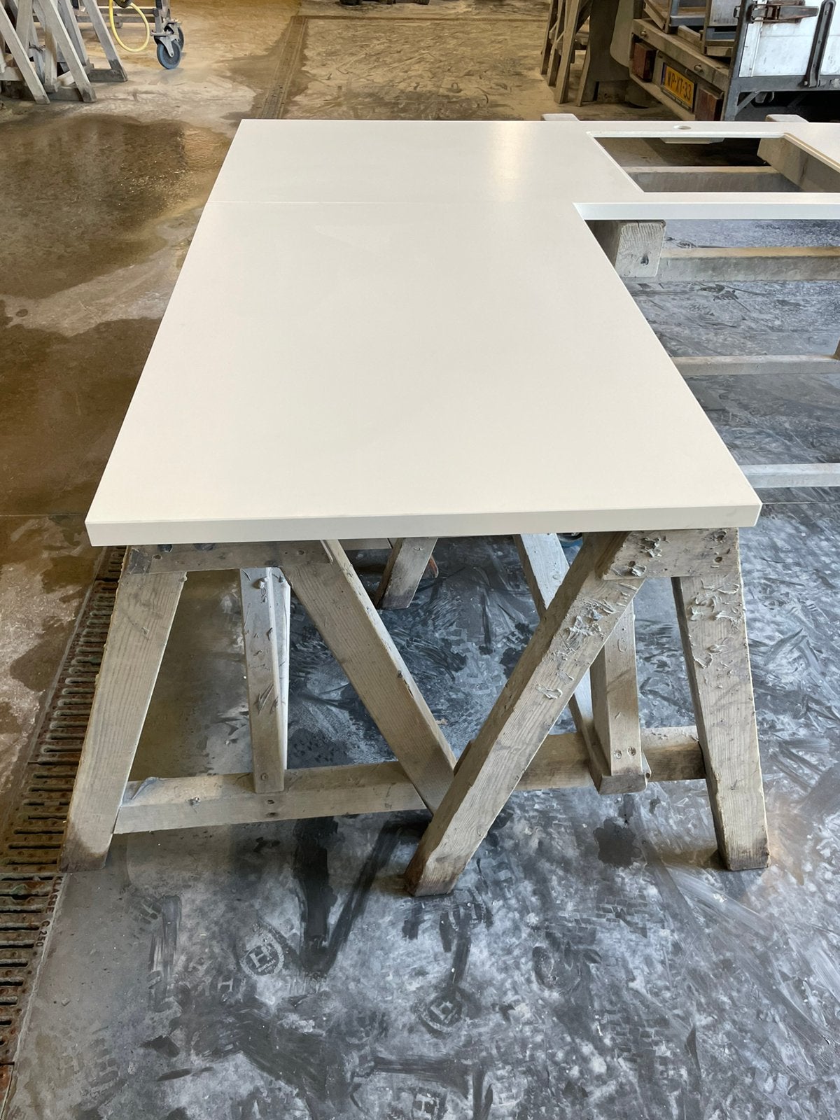 KERAMIEK Neolith KEUKEN WERKBLAD aanrecht keukenblad DEKTON, Ophalen, 200 cm of meer, Wit, Nieuw