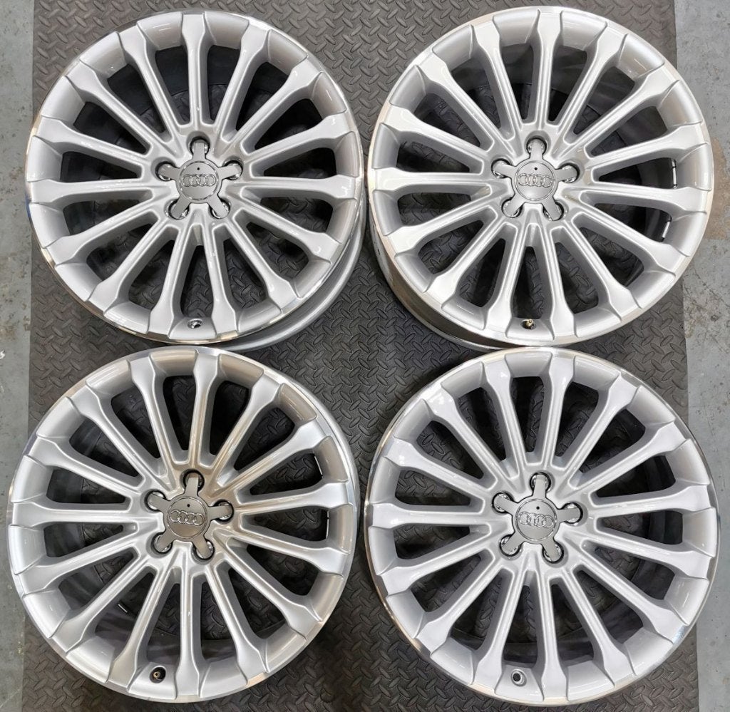 Audi 19" diamond cut wielset 5x112 o.a. A6 A7 A8 Q5, 19 inch, Gebruikt, 255 mm, Ophalen of Verzenden
