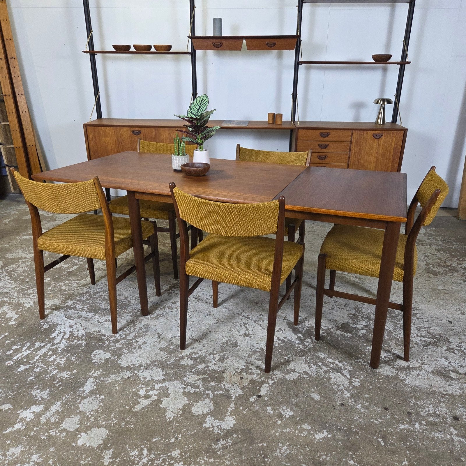 Pastoe eetkamerset, teak tafel + 5 stoelen vintage jaren 60, Ophalen, Gebruikt, Pastoe, Scandinavisch, Deens, Louis van Teeffelen, Kjaernulf