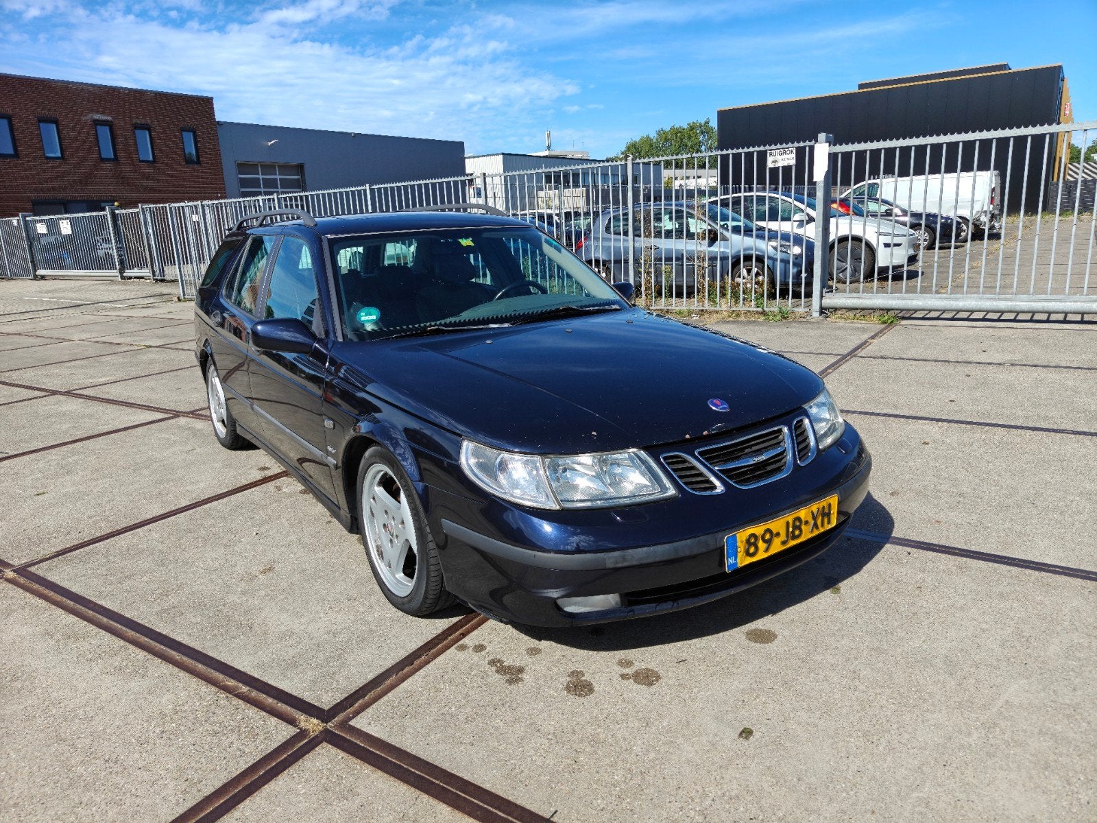 Saab 9-5 2.3 Turbo Aero Estate 2002 Blauw, Auto's, Voorwielaandrijving, 1800 kg, 4 cilinders, 2290 cc