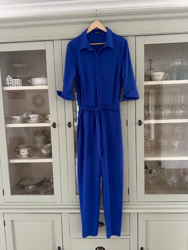 Jumpsuit Mi Piace travel Kobalt Blauw maat XL zgan, Mi Piace, Blauw, Maat 42/44 (L), Ophalen of Verzenden