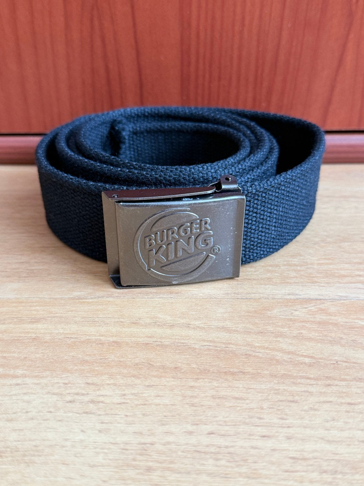 Burger King riem - Zwart met gebruikerssporen, Kleding | Dames, Riemen en Ceinturen, Ophalen of Verzenden, Gedragen, Zwart