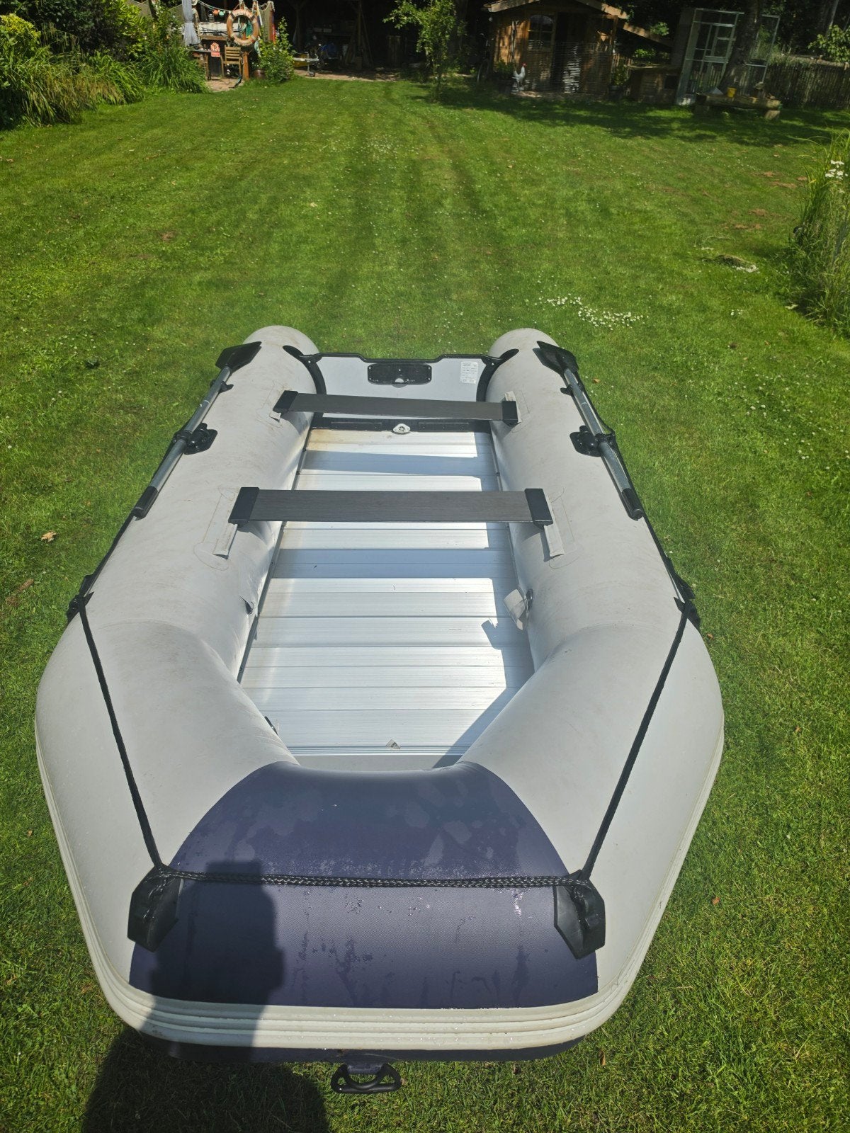 Rubberboot 3.80m inclusief buitenboordmotor, Ophalen, Gebruikt