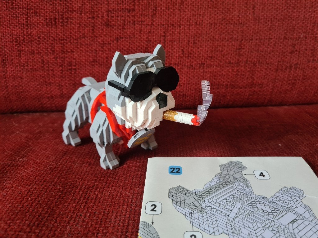Mini bouwstenen pitbull hond lepin, Ophalen of Verzenden
