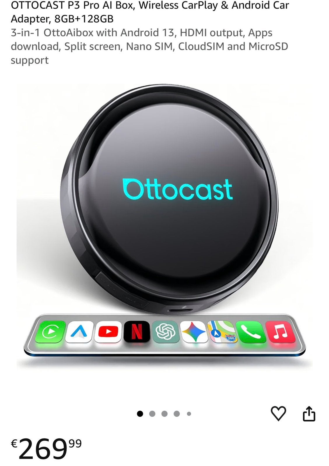 OTTOCAST P3 Pro AI Box,, Ophalen of Verzenden, Zo goed als nieuw