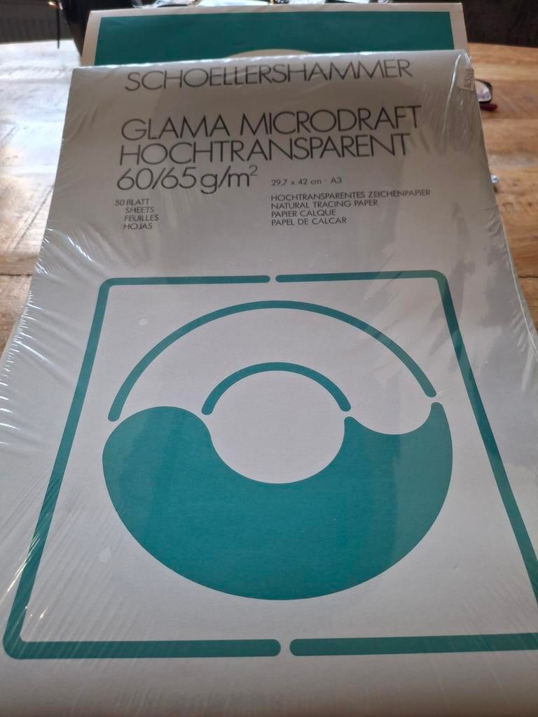 Schoellershammer Glama Microdraft A3 Calqueerpapier, Ophalen of Verzenden, Nieuw, Papier, Schets- of Tekenboek