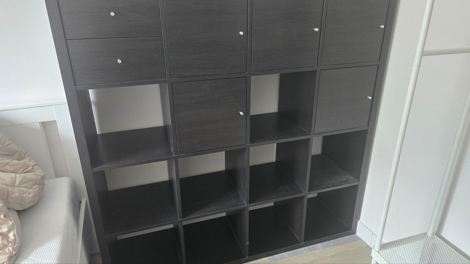 IKEA KALLAX Kast, zwartbruin, 147x147 cm, Ophalen, Overige materialen, Gebruikt, 100 tot 150 cm