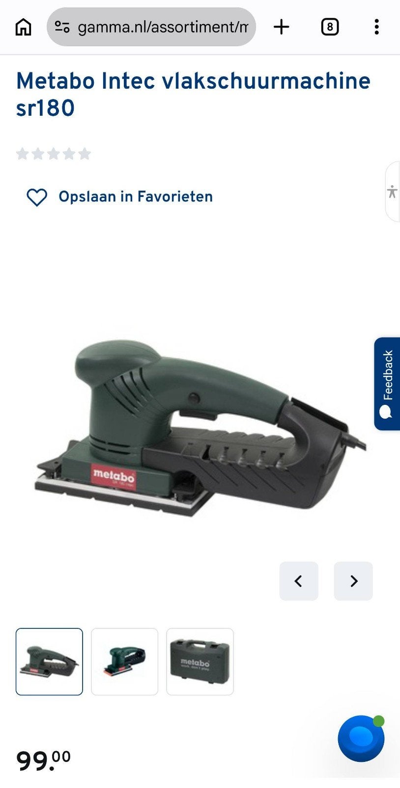 Krachtige Vlakschuurmachine met klembevestiging voor schuurp, Ophalen of Verzenden, Gebruikt, Minder dan 600 watt, Vlakschuurmachine