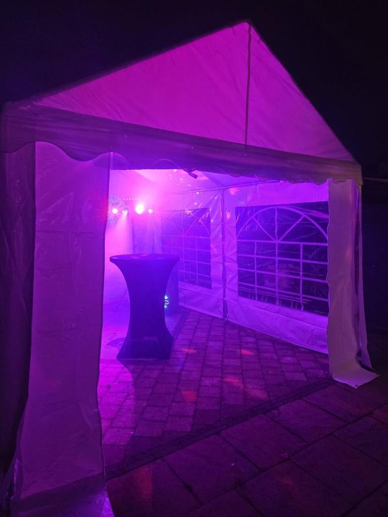 Partytent Disco compleet te huur., Ophalen of Verzenden, Minder dan 5 meter